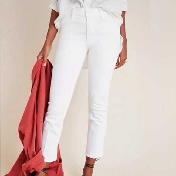 Anthropologie Mother Mid Rise Dazzler Ankle Fairest Of Them All Jeans Size 34 - Picture 1 of 12